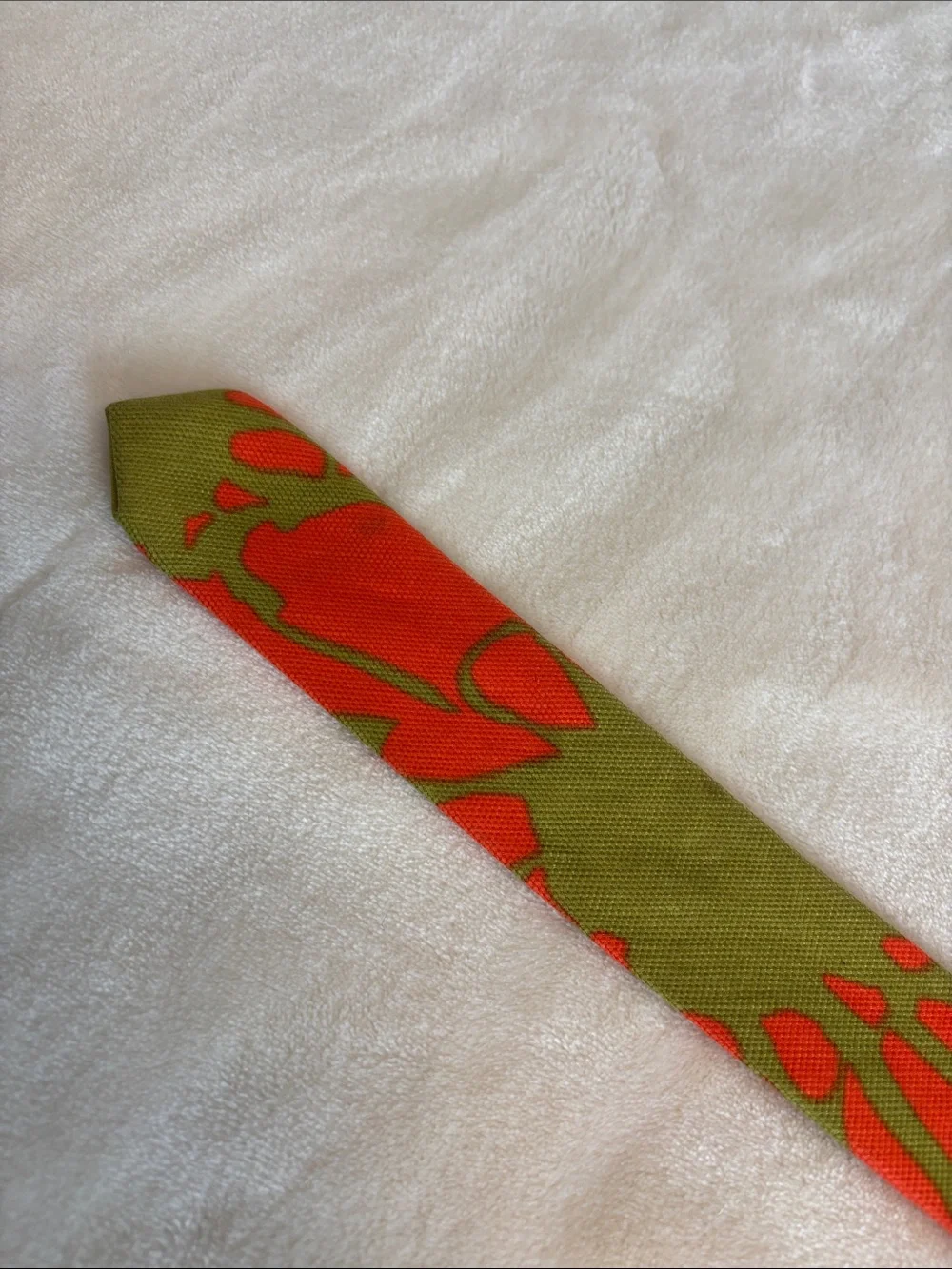 Fun! J. Crew Canvas Fashion Belt in Olive Green and Bright Orange - Picture 5 of 6